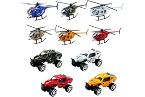 LGQHCE Toy Helicopter, Toy Cars and Helicopters, Alloy Mini Helicopters Model Toys, Airplane Toys, Model Airplane, Models Planes for Kids, Educational Classroom Rewards Party Favors 10pcs