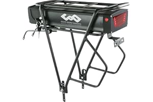 DICHOU Batterie de vélo électrique avec Support arrière 52V, 20ah, pour Moteur de vélo de Montagne de 100 à 1500W, adaptée aux Cadres de vélo de 24, 26, 28 Pouces