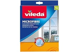 Vileda 120725 - Bayeta de microfibra para limpiar cristales