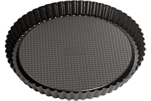 Original Kaiser Classic Obstbodenform 28 cm, Obstkuchenform, Tortenboden Backform antihaftbeschichtet, Tortenbodenform mit Wellenrand, gleichmäßige Bräunung, schwarz