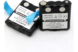 SHAWOROCE Lot de 2 batteries Ni-MH 800 mAh BP38 BP39 BP40 BT-537 BT-1013 de rechange pour talkie-walkie Uniden GMR635 GMR638 GMR645 GMR648 GMR680 GMRS380 GMR3699 GMR2888 9 IXN rechargeables. N4002B