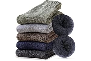 MOSOTECH Chaussette Chaude Femme, Thermiques Chaussette en Laine et Coton, Épaisses Douces, Couleur Vive, Le Cadeau de Noël pour Femme / 35-42 / lot de 5 multicolor