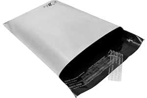 UNIVERS GRAPHIQUE Lot de 10 Enveloppes pochettes d'expédition plastiques blanches opaques A5 170 x 240 mm 50 microns. 17x24 cm Enveloppe fine 5g, légère, solide, inviolable et imperméable.