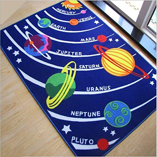 HAIZHEN Area Rugs Children's carpet Solar system planet space 100x150cm Door Mats
