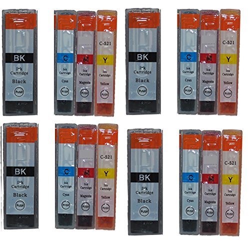 3color 20x Druckerpatronen für Canon PIXMA IP4200 IP4300 IP4500 IP5200 IP5300 MP500 MP510 MP520 MP530 MP600 MP610 MP800 MP810 MP830 MP950 MP960 MP970 MX700 MX850 IX4000 IX5000 mit CHIP 20x Patronen 5xSchwarz 5xcyan 5xMageta 5xGelb