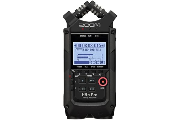 Zoom - H4nPro/BLK - Enregistreur 4 Pistes Portable, sdhc - Couple Microphone X/Y et 2X entrées XLR Combo - modélisations d'ampli - Finition Noir