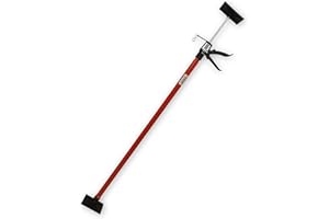 DOCTOR-SAN Montagestütze von 115-290cm stufenlos einstellbar | 30 Kg Tragkraft | Teleskop-Deckenstütze | Einhandstütze | Türspanner | Dritte Hand | Farbe: rot (1)