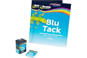 MAX SOLUTIONS Bostik Blu Tack - Adhesivo reutilizable original para manualidades (2 unidades)