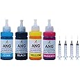 ANG Inkjet Refill Kit for Canon 810, 811, 810 X, 811 X, 47, 57, 745, 746, 745 X & 746 X | 4 Color Ink Bottles + 4 Syringes