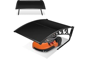 Vigevee Robots cortacésped Garaje Techo Carport Cubierta para robot cortacésped 106 x 87 x 50 cm Robot cortacésped Garaje Protección Protección contra la lluvia, granizo y rayos UV – Negro