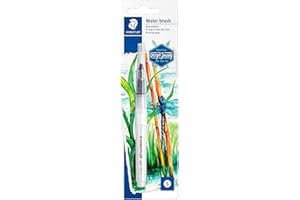 Staedtler Pinceau à réservoir d'eau en nylon résistant, Idéal pour les crayons aquarellables, Touffe ronde et fine, Sous étui blister, 949 BK-1-C