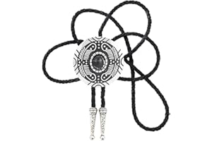 STARBRILLIANT Corbata De Bolo Estilo Indio Vintage Con Puntos Con Piedras Rojas Vaquero Occidental