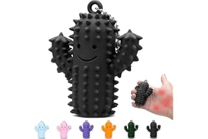 KOVSGQ Sensorisk leksak för vuxna Kaktus Fidget Toys nyckelring Sensorisk leksak ADHD leksak Spiky Grippie Stim nyckelring Sm