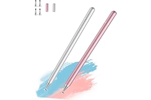 Stylus Pens for Touch Screen(2pcs), Luntak High Sensitivity Pens for iPad,iPad Pencil Compatible with/Apple/iPhone/iPad/Android/Microsoft Tablets and More Capacitive Touch Screens-Pink/Sliver