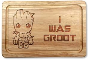 PERSONALISEDSTORE.CO.UK I was Groot Hardwood Chopping Cutting Board Gift