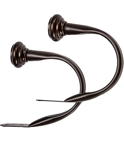 Fermatende magnetici per tende da 16 pollici, confezione da 2, supporti laterali fatti a mano per tende da casa e ufficio (nero) YMYNY