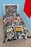 colcha star wars individual Edredón: 135 x 200 cm, STAR WARS Juego de Cama Individual, diseño Reversible y alusivo a la Saga de películas de la Guerra de Las Galaxias, de la Marca