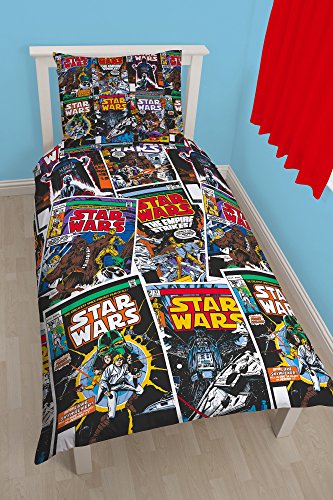 Star Wars Issue Comics Single Duvet Bed Set Reversible Design