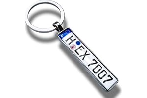 Personalisiertes Motorrad-Kennzeichen Schlüsselanhänger | Mit Schwarzem Helm Geschenk Für Biker