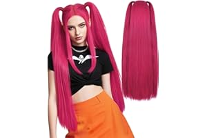 HSHDUTI Demons Hunters R-umi – Extensions de cheveux violets pour cosplay, cosplay, chasseurs, tresses violettes, fibre synthétique, accessoires d'Halloween pour enfants et adultes (Mira)