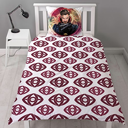 Doctor-Strange-Marvel-Wende-Bettwsche-Elbenwald-Baumwolle-135x200-80x80-cm