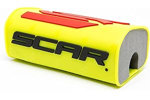 SCAR Oversize Bar Pad Moto Cross Quad Dirt Bike Enduro Supermoto - Yellow fluo
