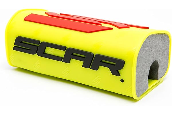 SCAR Mousse de Guidon 28 3D sans barre Moto Cross Quad Dirt Bike Enduro Supermotard - Jaune fluo