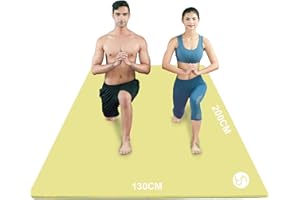 ‎RYTMAT RYTMAT Yogamatte XXL 200x130cm Fitnessmatte 20mm/15mm/10mm Dick NBR Gymnastikmatte Extra Groß Breit Sportmatte Trainingsmatte für Heim-Fitness Yoga, Eltern-Kind-Aktivitäten, Senioren-Fitness