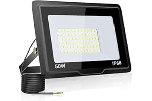 toobettp Foco LED Exterior 50W, 5000LM Focos LED Exterior 6500K Blanco Frío Impermeable IP66 Proyectores Exteriores para Garaje Jardín Patio Parque
