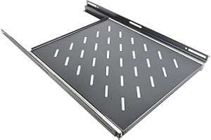 aiten data Bandeja Deslizante de Rejilla 1U con 470 mm de Ancho x 700 mm de Fondo para Armario Rack de Suelo 19” con 1000 mm de Fondo. Acero Laminado. Capacidad 23 Kilos