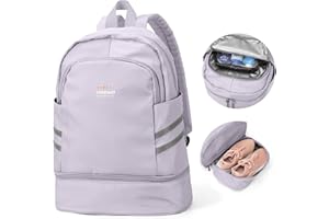 SZLX Gym Backpack for Women with Shoes Compartment & Wet Pocket Foldable Carry On Backpack Large Travel Laptop Backpack Waterproof Casual Daypack School Bag Sports Backpack Gym Bag for Swimming Yoga