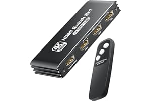 NINGKANGSHENG HDMI Switch 3 in 1 Out 4K 120Hz Switcher Splitter 3x1 with IR Remote Control Support 1080P@240Hz 3D, HDR, HDMI 2.1, HDCP 2.3, Compatible with PS5 PS4, Xbox, TV, DVD, Blu-ray Player etc