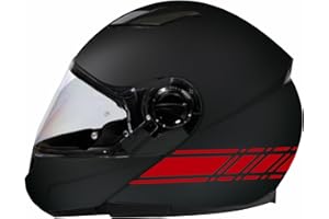 DualColorStampe Pegatinas para casco de moto o ciclomotor, universales, a rayas, diseño deportivo, cód. C0057