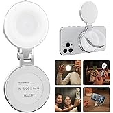 TELESIN C03 manyetik selfie ışığı, 3'&uuml; 1 arada manyetik selfie ışığı, Magsafe ile uyumlu, CRI97 360&deg; LED cep telefonu ışığı, 