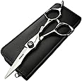 Japan 440C 5.5/6 inch Hair Professional Stylist Bearing Scissors - Hair Salon Studio Professional Modeling Tools - Cutting & Thinning Scissors (5.5 inch Flat Shear-AA)