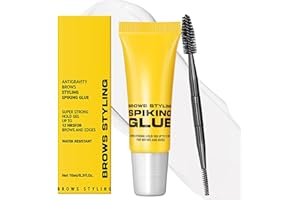 LOMEYA Long-lasting Eyebrow Styling Glue - 2-in-1 Gel for Defined Brows & Edges, Strong Hold Eyebrow Setting Gel for Perfectly Spiked Look 10ml
