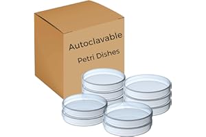 [Autoclavable] 10 Packs Sterile Thick Plastic Petri Dishes with Lid, Vabiooth 90mm Dia x 15mm Deep Clear 3 Vents Petri Dish for Lab Science Experiment, Non-Fragile, Scratch-Resistant