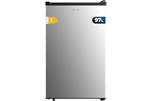 Cecotec Congelador Vertical Sobremesa 97 L Bolero CoolMarket TF 97 Inox, Clase Energética E, Diseño compacto, Puerta reversible, 3 Cajones, Medidas 55,1 x 57,5 x 83,5 cm, Color Inox
