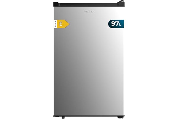Cecotec Congélateur Armoire 97 L Bolero CoolMarket TF 97 Inox. Classe énergétique E, Design compact, Porte réversible, 3 tiroirs, Dimensions 55,1 x 57,5 x 83,5 cm, Couleur inox