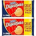 Mcvities Digestives The Original Cracker Biscuit Twin Pack of 360g (Pack of 2)