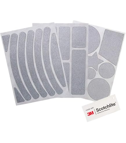 ERBO 30 Stuks Reflecterende Waarschuwingstape – Zelfklevend, Hoog Reflecterend, Waterdicht – Voor Fiets, Motor, Helm, Auto En Meer – Geel, Verschillende Vormen (3x8 Cm En Meer)
