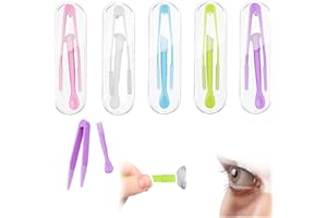 DAAIZIII 5 Stück Kontaktlinsen Einsetzhilfe,Kontaktlinsen Entfernen,Kontaktlinsen Entferner Weiche Linsen,Kontaktlinsen Pinzette,Kontaktlinsen Einsetzhilfe Weiche Linsen Für Unterwegs