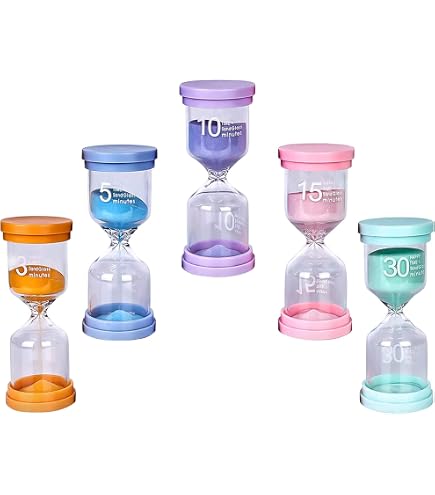 Minuteur Sabliers, Ensemble De Sablier Pour Enfants, Sabliers Minuterie