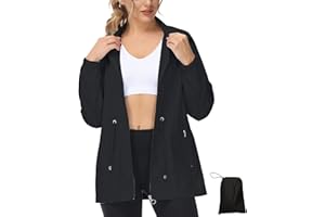 LVCBL Rain Jacket Women: Lightweight, Waterproof, Foldable - Quick Dry for Outdoor Use