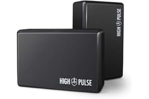 High Pulse® Blocco Yoga (2 PEZZI) - Mattoncini Yoga blocks in schiuma EVA ad alta densità e qualità, ultra leggero e inodore per Pilates, Yoga e fitness