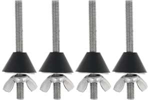 ECSiNG 4 zestawy deski sedesowej luźny zawias dolny zestaw naprawczy M6 x 70 mm stal nierdzewna gumowy zawias toaletowy mocowanie złączki antypoślizgowe