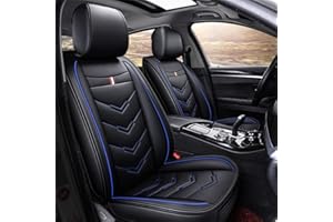 IBCEL Car Seat Covers 5 Seat Leather Fits for Nissan Qashqai 2020-2022 Vehicle Seat Cover Full Set Cushion Front Rear Seat Protectors (Black Blue)