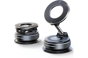 Genérico 2026 Soporte Magnetico Movil Coche【90+LBS Potente Ventosa+24xN55 Super imanes】 Soporte Teléfono Coche Universal, 360° Rotación Compatibles con i-Phone 17 Pro MAX-12 Android Accesorios Coche