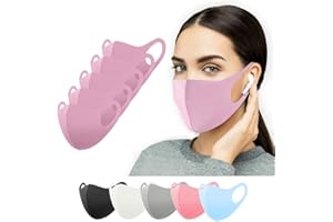‎TUBEROO TubeRoo Stoffmaske 5 Stück rosa pink für ältere Kinder Jugendliche Erwachsene, Mundschutz Maske waschbar, Behelfsmaske Alltagsmaske Gesichtsmaske Damen