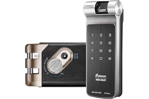 Gateman G-Swipe Fingerprint Biometrics Vertibolt Rim Lock English Voice Guidance Interface, Master Mode, Forced Lock, Automatic Locking, Volume Control, Low Battery Alarm, Emergency Power, Silent Mode